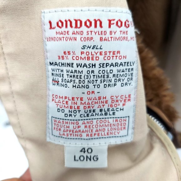Tan London Fog Fully Lined Overcoat - Picture 10 of 11